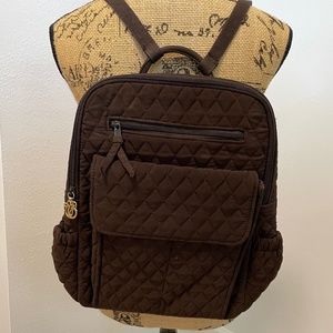 Vera Bradley Dark Brown Quilted Backpack